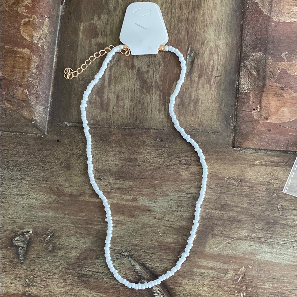 White Beaded Necklace